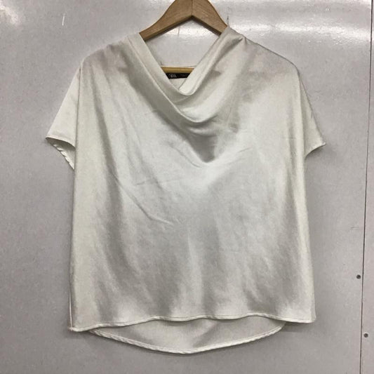 ザラ ZARA カットソー 半袖 4387/033/251 M 無地 白 / ホワイト /  レディース USED 古着 中古 10133654
