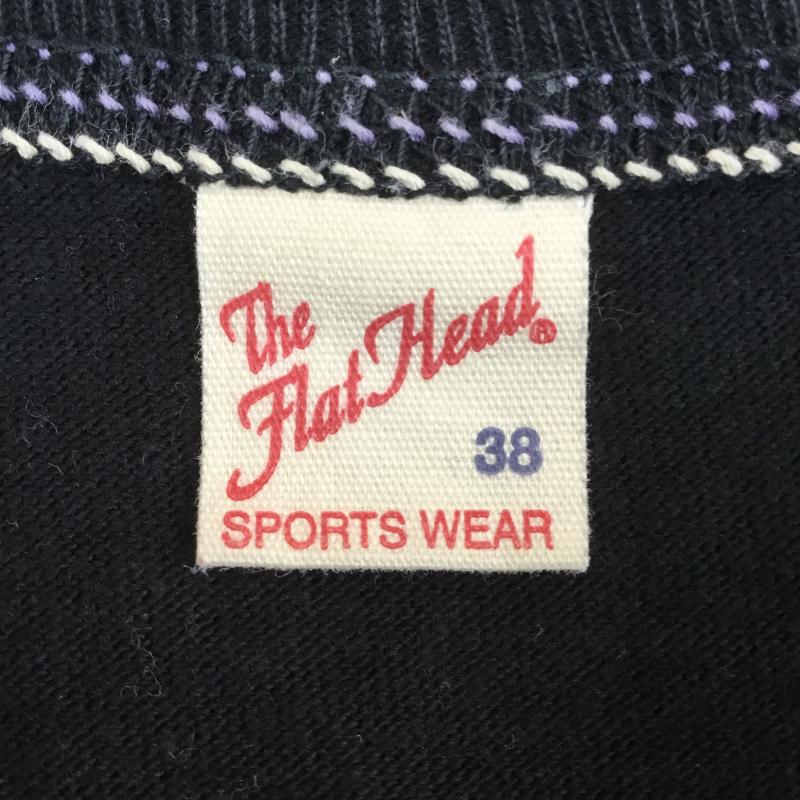 フラットヘッド The Flat Head Tシャツ 半袖 The Flat Head Buco コラボT 半袖 Tシャツ 38 ロゴ、文字 X プリント 黒 / ブラック /  メンズ USED 古着 中古 10129791