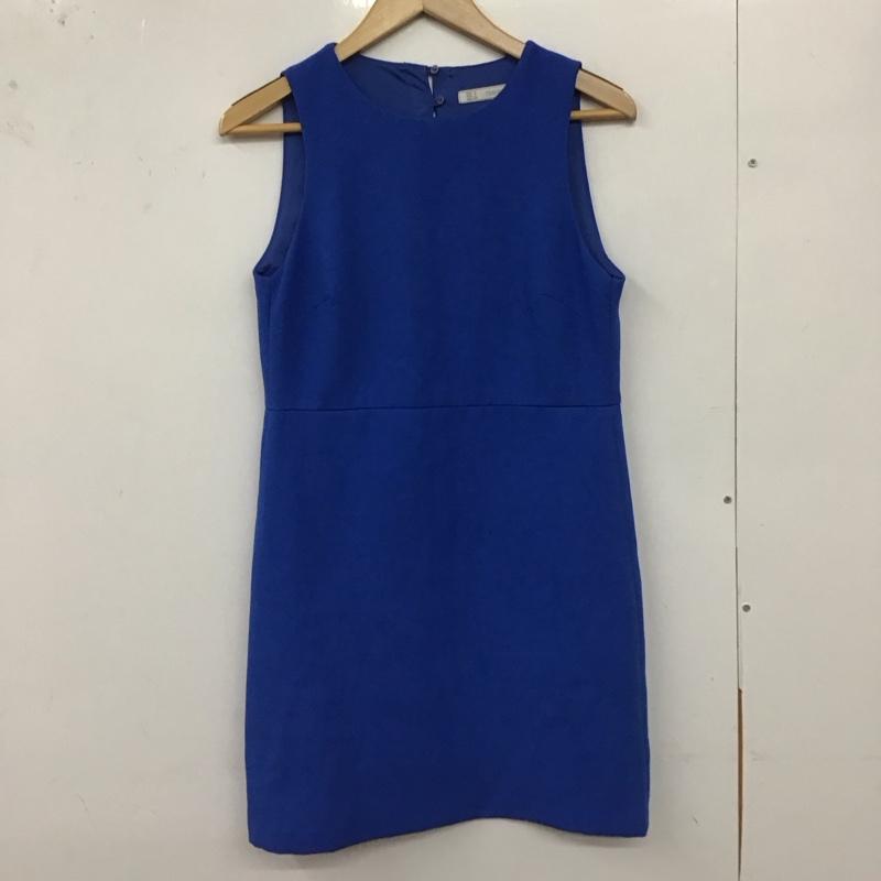 ザラ ZARA ワンピース ミニスカート ノースリーブワンピース ミニワンピース タイトワンピース S 無地 青 / ブルー /  レディース USED 古着 中古 10128895