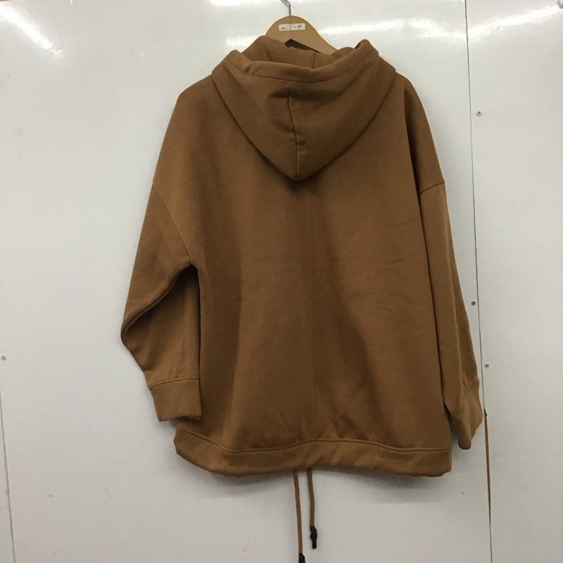 ザラウーマン ZARA WOMAN パーカー 長袖 長袖パーカー プルオーバーパーカー スウェット M 無地 茶 / ブラウン /  レディース USED 古着 中古 10145157