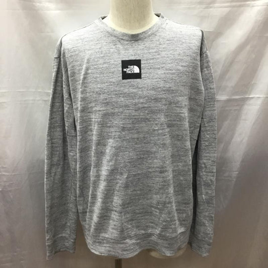 ザノースフェイス THE NORTH FACE トレーナー 長袖 NM5MI56K カットソー L ロゴ、文字 灰 / グレー /  メンズ USED 古着 中古 10111405