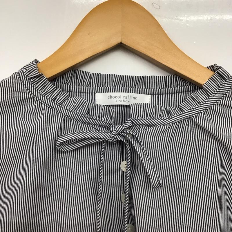 ショコラ フィネ ローブ chocol raffine robe シャツ、ブラウス 長袖 FREE ストライプ マルチカラー / マルチカラー /  レディース USED 古着 中古 10151247
