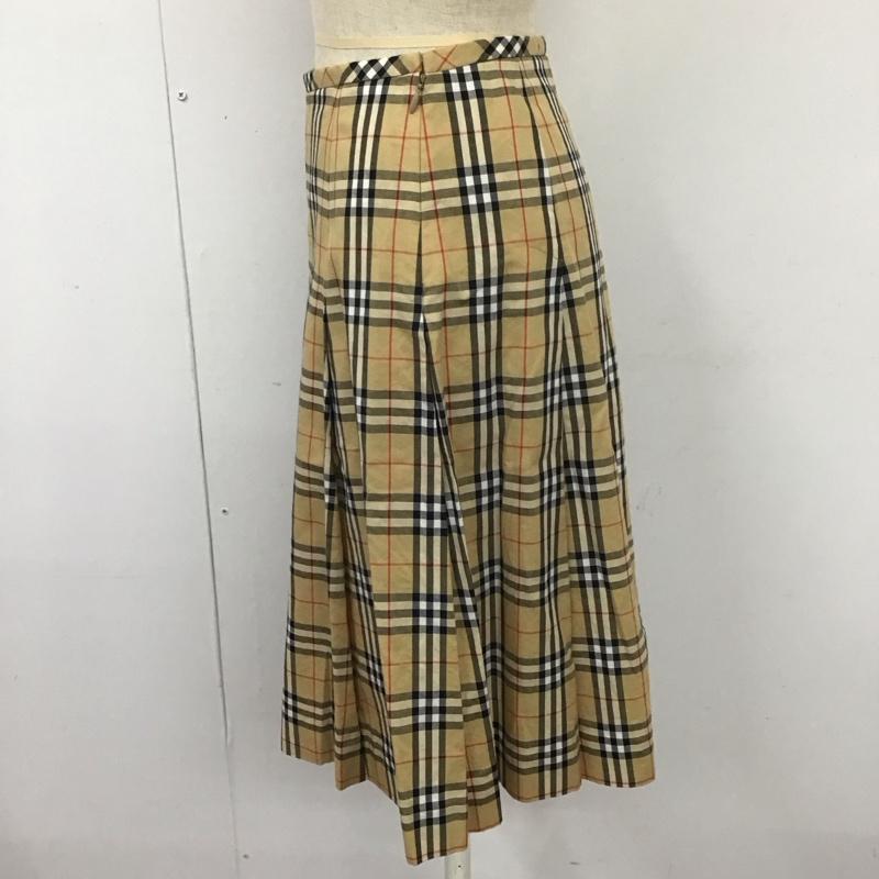 バーバリーブルーレーベル BURBERRY BLUE LABEL スカート ひざ丈スカート FX541-214 プリーツ 36 チェック ベージュ / ベージュ / X 白 / ホワイト / X 黒 / ブラック / X 赤 / レッド /  レディース USED 古着 中古 10110912