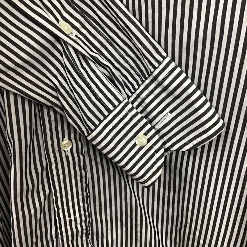 インディビジュアライズドシャツ INDIVIDUALIZED SHIRTS シャツ、ブラウス 長袖 長袖シャツ ストライプシャツ ボタンダウンシャツ ストライプ 白 / ホワイト / X 黒 / ブラック /  メンズ USED 古着 中古 10130724
