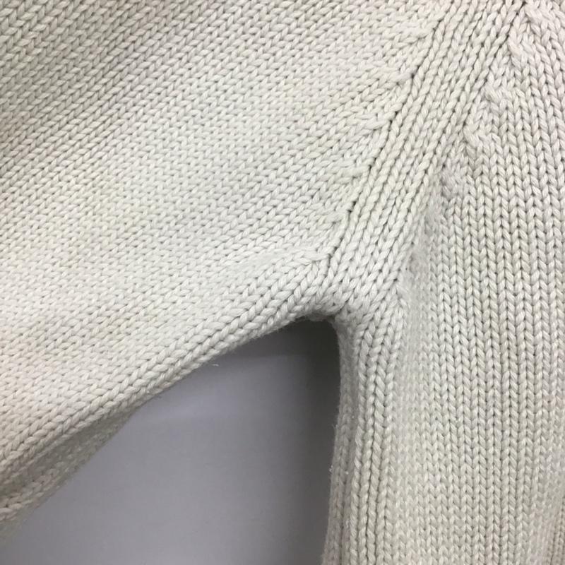 ザラ ZARA ニット、セーター 長袖 長袖ニットカットソー クルーネック セーター L 無地 白 / ホワイト /  メンズ USED 古着 中古 10143189