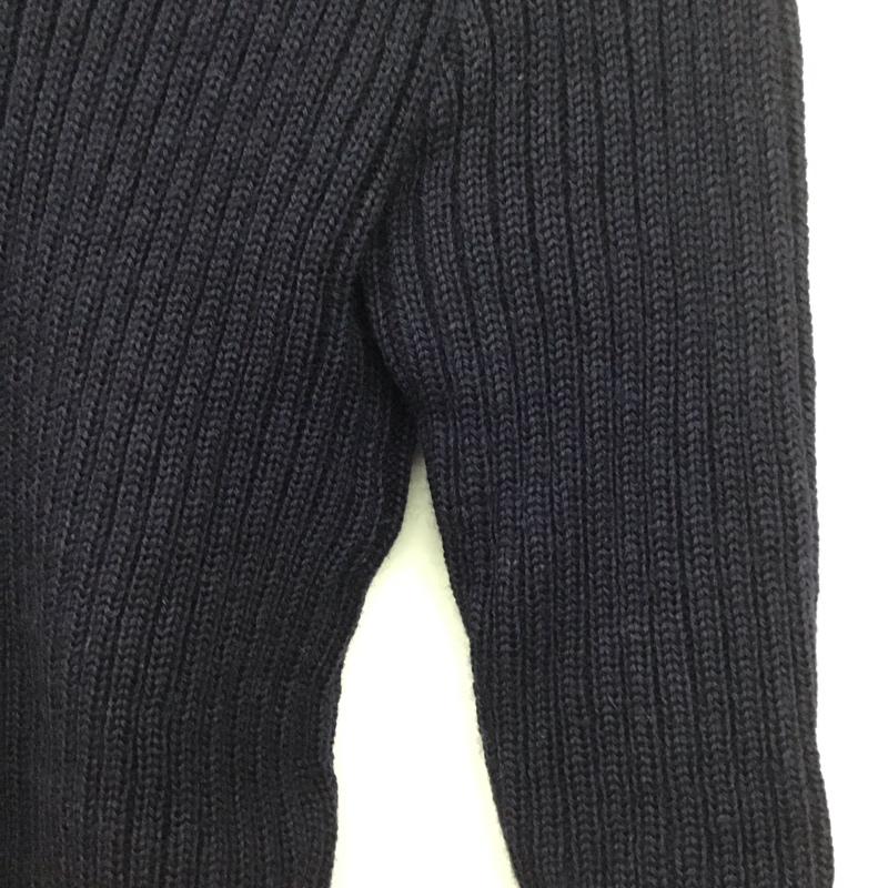 古着 USED ニット、セーター 長袖 長袖ニットカットソー Vネック セーター 48 無地 紺 / ネイビー /  メンズ USED 古着 中古 10142970