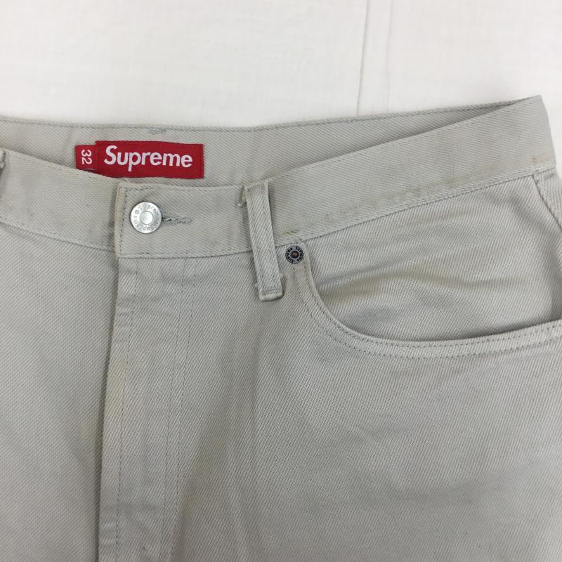 シュプリーム Supreme パンツ ワークパンツ、ペインターパンツ Baggy Jean 32インチ ロゴ、文字 灰 / グレー /  メンズ USED 古着 中古 10137612