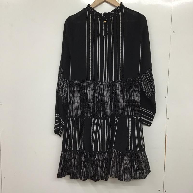 ザラ ZARA ワンピース ひざ丈スカート M  黒 / ブラック /  レディース USED 古着 中古 10139539