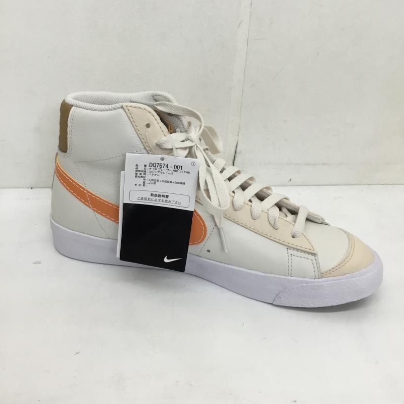 ナイキ NIKE スニーカー スニーカー NIKE BLAZER MID77 EMB DQ7674-001 28.0cm ロゴ、文字 オフホワイト / オフホワイト / X 橙 / オレンジ / X 茶 / ブラウン /  メンズ USED 古着 中古 10128712