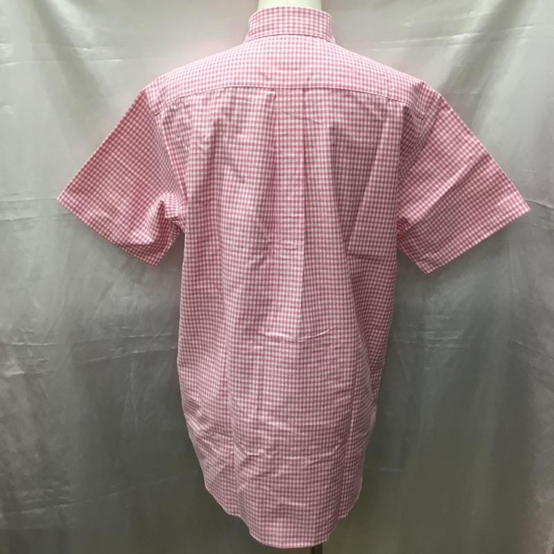 ブルックスブラザーズ BROOKS BROTHERS シャツ、ブラウス 半袖 ボタンダウン チェック M ワンポイント 白 / ホワイト / X 桃 / ピンク /  メンズ USED 古着 中古 10111593