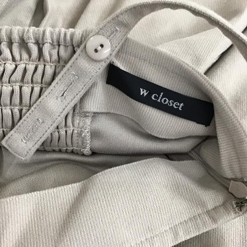 ダブルクローゼット w closet ワンピース ロングスカート ノースリーブロングワンピース フレアスカートワンピース 無地 ベージュ / ベージュ /  レディース USED 古着 中古 10119048