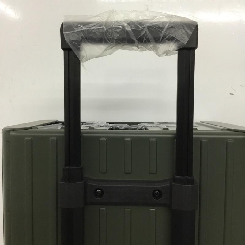 アンドフラット &.FLAT スーツケース、トランク スーツケース、トランク FL14-4-00002 折りたたみ ハードキャリーバッグ キャリーケース 箱有 ロゴ、文字 カーキ / カーキ /  メンズ USED 古着 中古 10137509