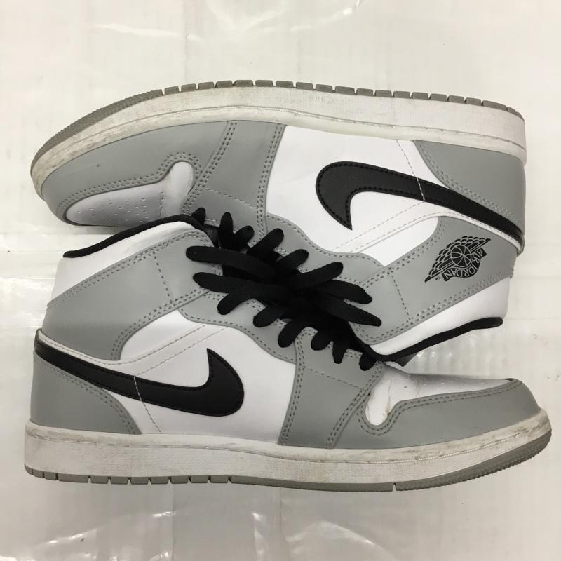 ナイキ NIKE スニーカー スニーカー 554724 092 AIR JORDAN 1 MID 26.5cm 箱有 26.5cm ロゴ、文字 白 / ホワイト / X 黒 / ブラック / X 灰 / グレー /  メンズ USED 古着 中古 10108438