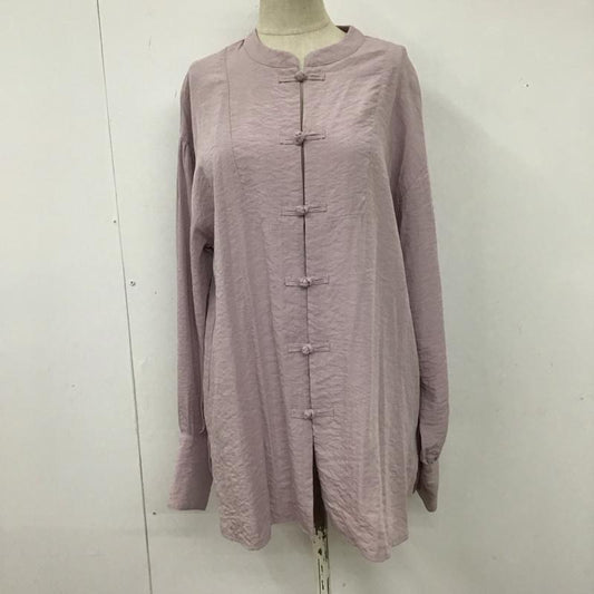 アルシーヴ archives カットソー 長袖 長袖シャツ ノーカラーシャツ 前開きシャツ M 無地 紫 / パープル /  レディース USED 古着 中古 10117305