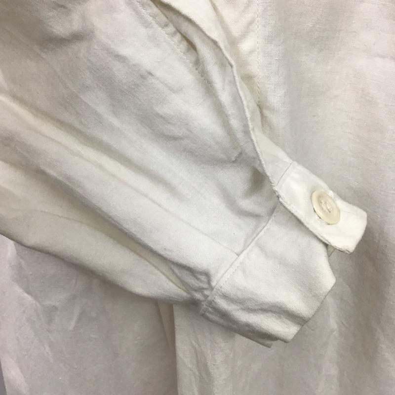 古着 USED シャツ、ブラウス 長袖 プルオーバー ロング丈 42 無地 白 / ホワイト /  メンズ USED 古着 中古 10115705