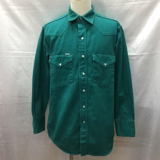 カーハート Carhartt シャツ、ブラウス 長袖 長袖シャツ カラーシャツ ポケットシャツ 長袖カットソー ロゴ、文字 緑 / グリーン /  メンズ USED 古着 中古 10115024