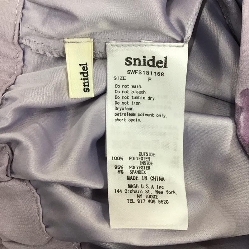 スナイデル SNIDEL スカート ロングスカート SWFS181168 ミモレ丈 プリーツ FREE 花柄 紫 / パープル /  レディース USED 古着 中古 10123469