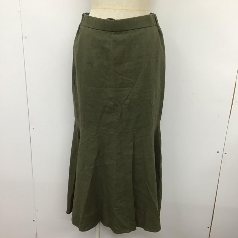 ニコアンド niko and... スカート ロングスカート マーメイドスカート M 無地 カーキ / カーキ /  レディース USED 古着 中古 10109131