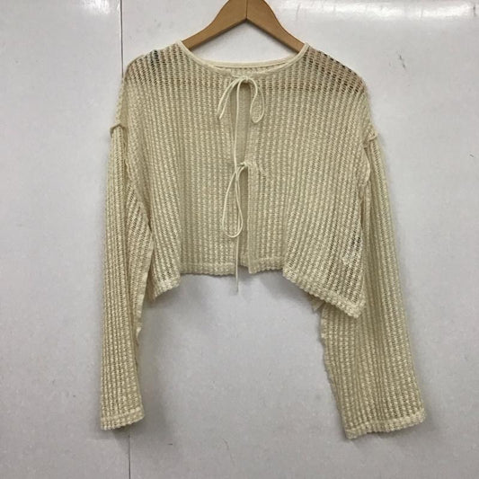 カスタネ Kastane カーディガン 長袖 KAZ1031306A0013 カットレースカーディガン 2WAY S 無地 アイボリー / アイボリー /  レディース USED 古着 中古 10138584