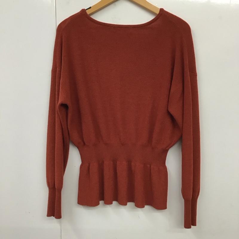 フリークスストア FREAK S STORE ニット、セーター 長袖 173-3309 ペプラムニット キーネック FREE 無地 赤 / レッド /  レディース USED 古着 中古 10119578