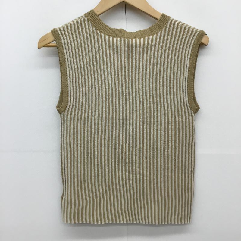 サマンサモスモスブルー Samansa Mos2 blue タンクトップ タンクトップ FREE ストライプ ベージュ / ベージュ / X 茶 / ブラウン /  レディース USED 古着 中古 10141329