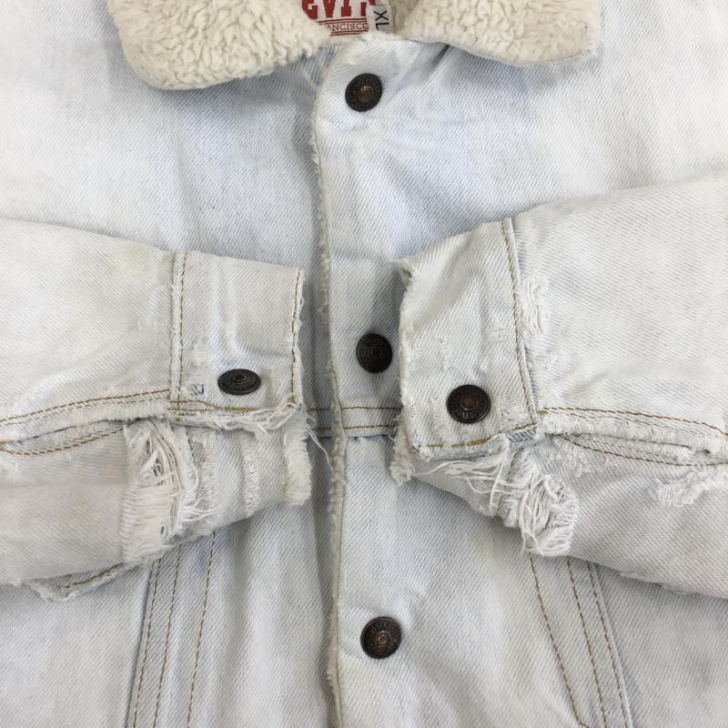 リーバイス Levi s ジャケット、上着 ジャケット、ブレザー ボア　デニムジャケット XL 無地 青 / ブルー /  メンズ USED 古着 中古 10137331