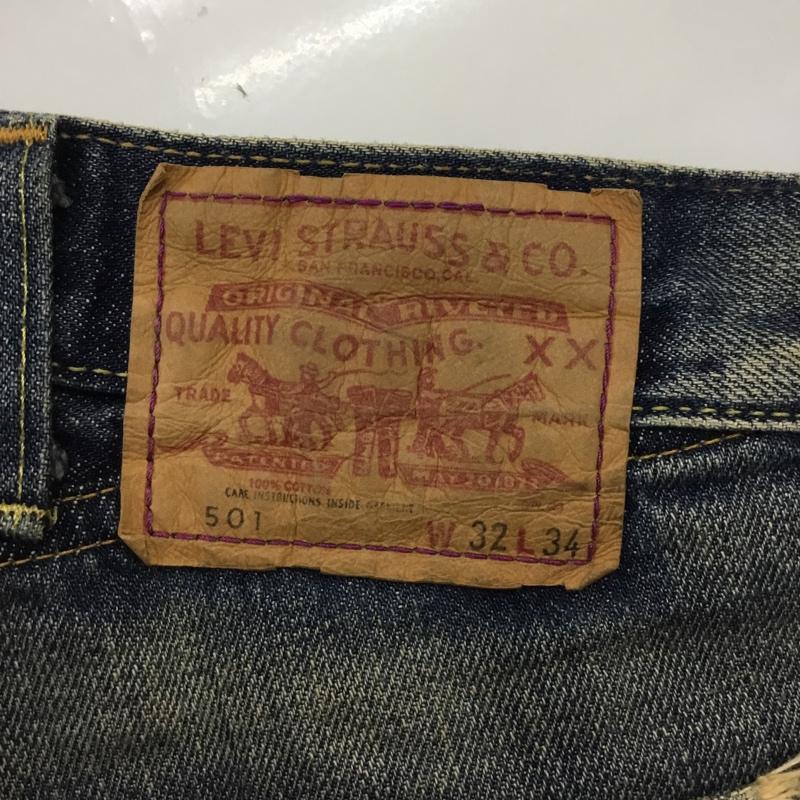 リーバイストラウスアンドコー Levi Strauss & co. パンツ デニム、ジーンズ デニムパンツ ストレートパンツ 2005年 日本製 71 501 32インチ 無地 インディゴ / インディゴ /  メンズ USED 古着 中古 10110012