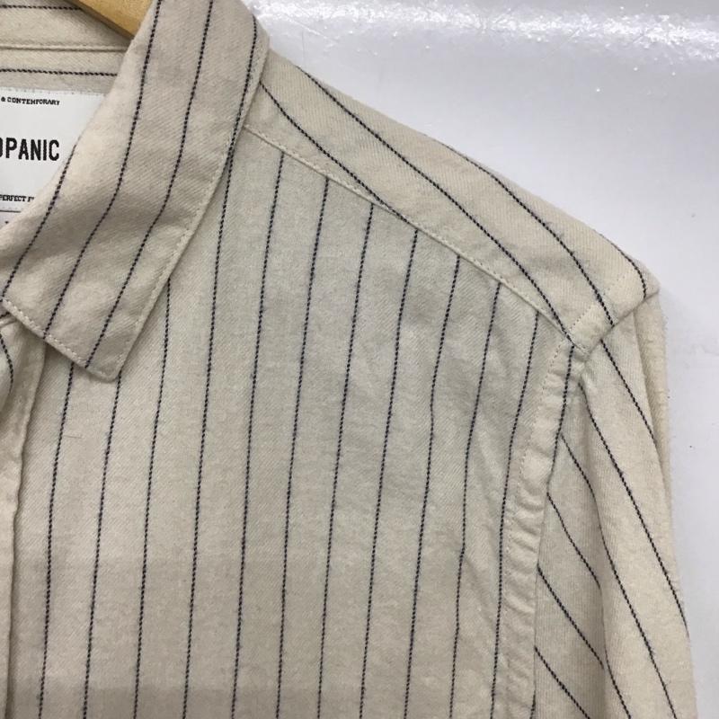チャオパニック CIAOPANIC シャツ、ブラウス 長袖 長袖シャツ ストライプシャツ カラーシャツ M ストライプ アイボリー / アイボリー /  メンズ USED 古着 中古 10145993