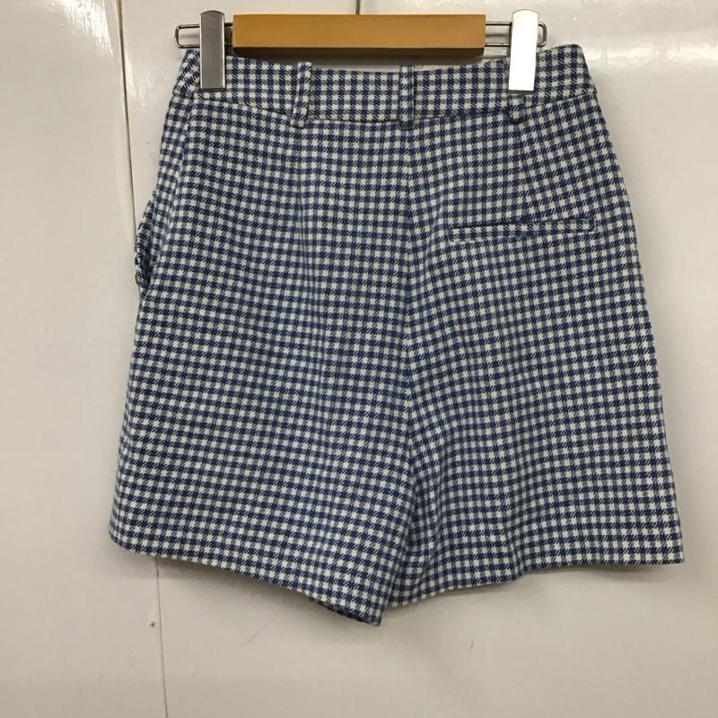 ザラ ZARA パンツ ショートパンツ 2059 362 044 XS チェック 白 / ホワイト / X 青 / ブルー / X 水色 / ライトブルー /  レディース USED 古着 中古 10129203