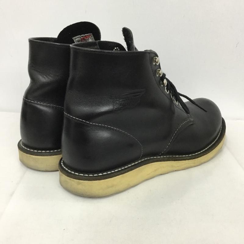 レッドウィング RED WING ブーツ 一般 8165 6inch CLASSIC PLAIN TOE 7.5D 25.5cm US：7.5 無地 黒 / ブラック /  メンズ USED 古着 中古 10129091