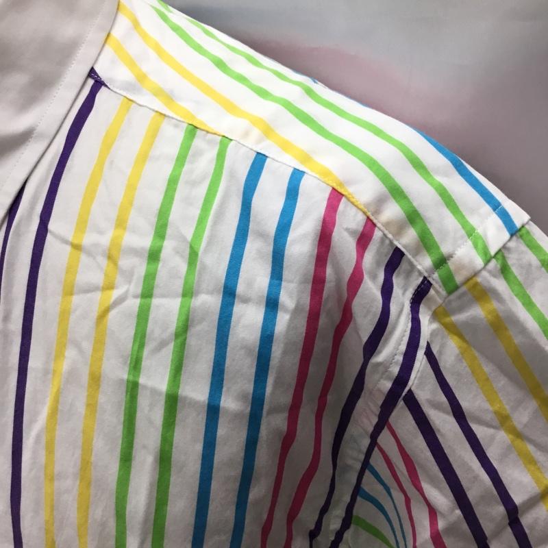 トミーヒルフィガー TOMMY HILFIGER シャツ、ブラウス 半袖 11-2117700 ボタンダウン コットン ストライプ L ワンポイント マルチカラー / マルチカラー /  メンズ USED 古着 中古 10111606