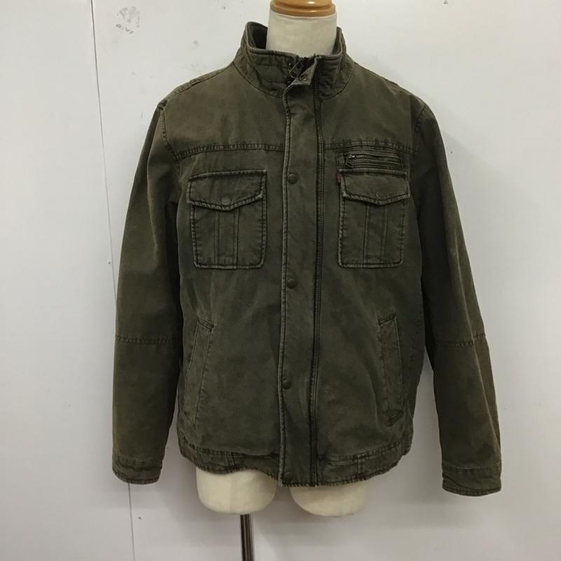 リーバイス Levi s ジャケット、上着 ジャンパー、ブルゾン ジップアップジャケット ジャンパー ジャケット カジュアルジャケット アウター L 無地 カーキ / カーキ /  メンズ USED 古着 中古 10124691