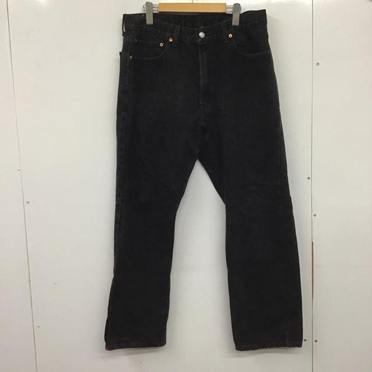 リーバイス Levi s パンツ デニム、ジーンズ 505 W36 L29 36インチ 無地 黒 / ブラック /  メンズ USED 古着 中古 10139493