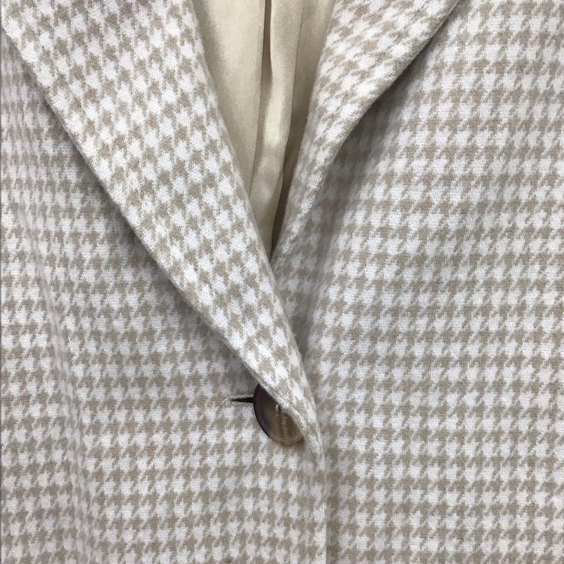 ザラ ZARA コート コート一般 2226/475/075 ハウンドトゥース プラッシュコート M  白 / ホワイト / X ベージュ / ベージュ /  レディース USED 古着 中古 10131663
