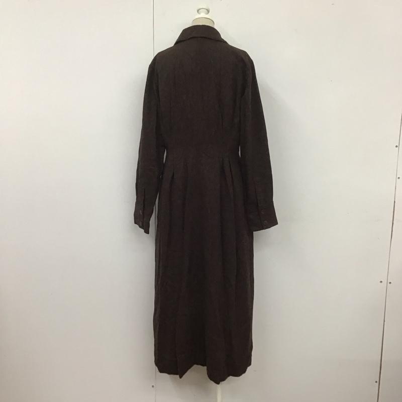 マウジー MOUSSY ワンピース ロングスカート 010BAA30-7050 TUCK WAIST LONG DRESS ジャケット風 1 無地 ダークブラウン / ダークブラウン /  レディース USED 古着 中古 10108234