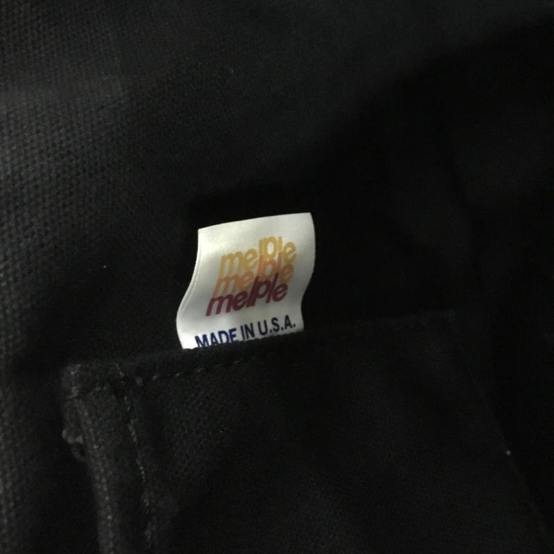 メイプル melple トートバッグ トートバッグ コンチョ釦 キャンバス レザーハンドル 無地 黒 / ブラック /  メンズ USED 古着 中古 10140206