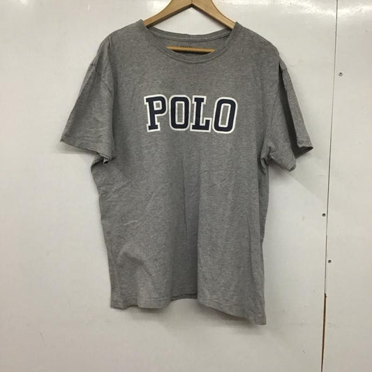 ポロラルフローレン POLO RALPH LAUREN Tシャツ 半袖 L ロゴ、文字 X プリント 灰 / グレー /  メンズ USED 古着 中古 10144903