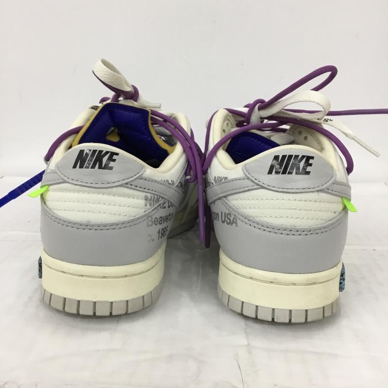 ナイキ NIKE スニーカー スニーカー DM1602-107 DUNK LOW OFF-WHITE 26cm 箱有 26.0cm ロゴ、文字 白 / ホワイト / X 灰 / グレー / X 紫 / パープル /  メンズ USED 古着 中古 10109884