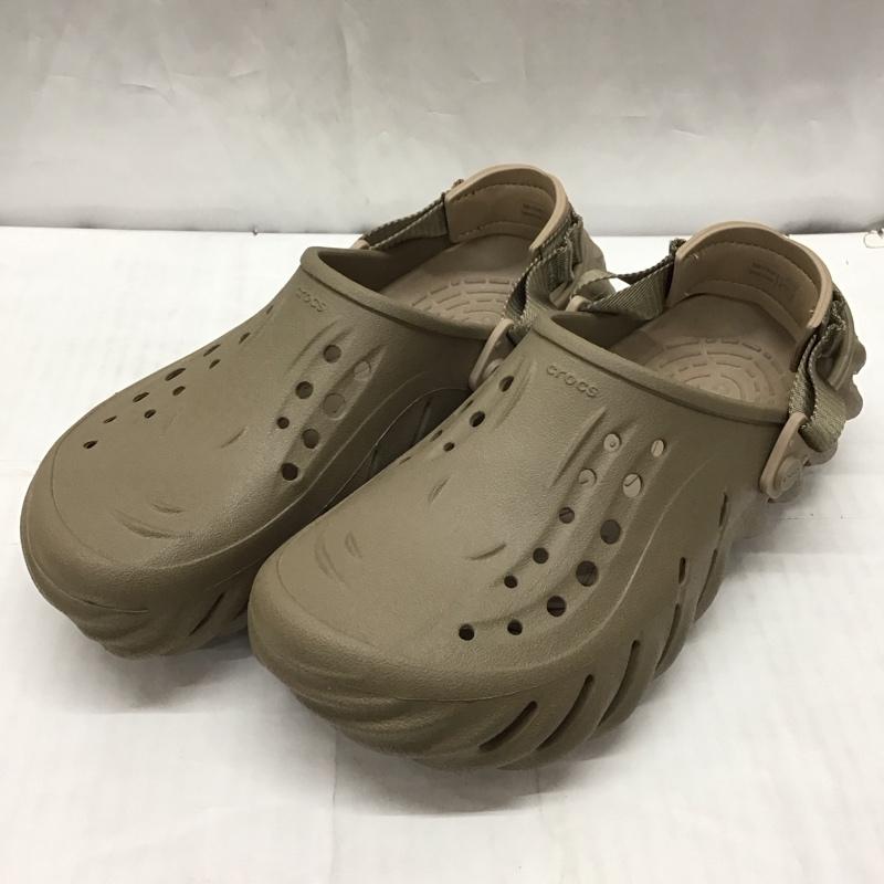 クロックス crocs サンダル サンダル 207937 ECHO CLOG エコー クロッグ M9 ロゴ、文字 茶 / ブラウン /  メンズ USED 古着 中古 10114533