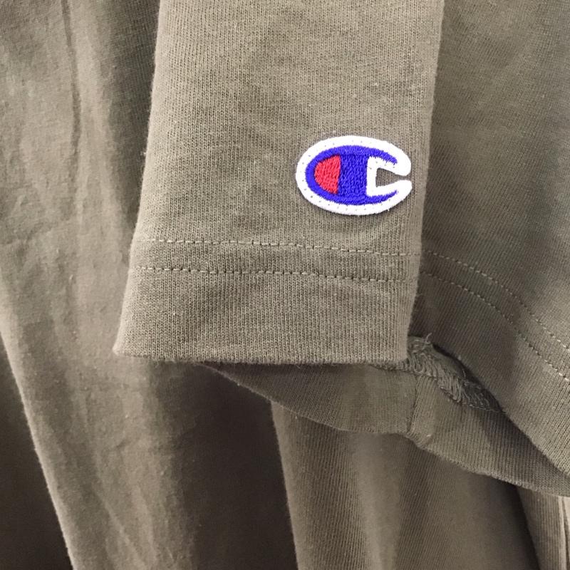 チャンピオン Champion ワンピース ひざ丈スカート CWSP30C Tシャツワンピース カットソー FREE ロゴ、文字 カーキ / カーキ /  レディース USED 古着 中古 10113810