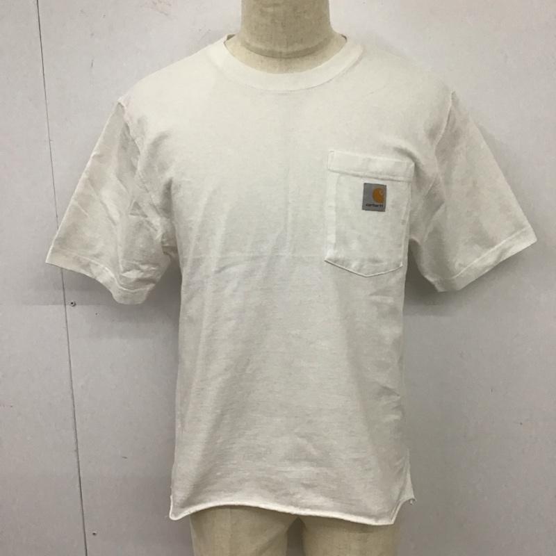 カーハート Carhartt Tシャツ 半袖 半袖カットソー プリントTシャツ クルーネックカットソー S ロゴ、文字 白 / ホワイト /  メンズ USED 古着 中古 10116527
