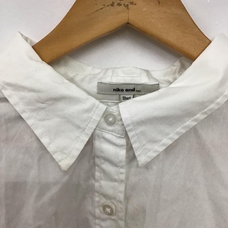 ニコアンド niko and... シャツ、ブラウス 半袖 nkn33657ad マルチWAY5分丈袖シャツ S 無地 白 / ホワイト /  レディース USED 古着 中古 10150036