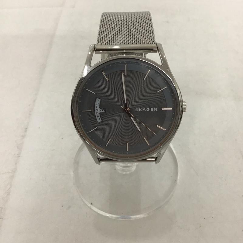 スカーゲン SKAGEN 腕時計 アナログ（クォーツ式） SKW6396 HOLST 箱有 ロゴ、文字 銀 / シルバー /  メンズ USED 古着 中古 10134348