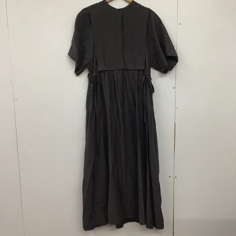 アパートバイローリーズ apart by lowrys ワンピース ロングスカート AP271048AD 半袖 レイヤード風 M 無地 チャコールグレー / チャコールグレー /  レディース USED 古着 中古 10146512
