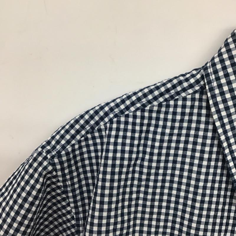 モンベル mont-bell シャツ、ブラウス 半袖 1114549 WIC ドライタッチ ショートスリーブシャツ ボタンダウン M チェック 白 / ホワイト / X 紺 / ネイビー /  メンズ USED 古着 中古 10133580