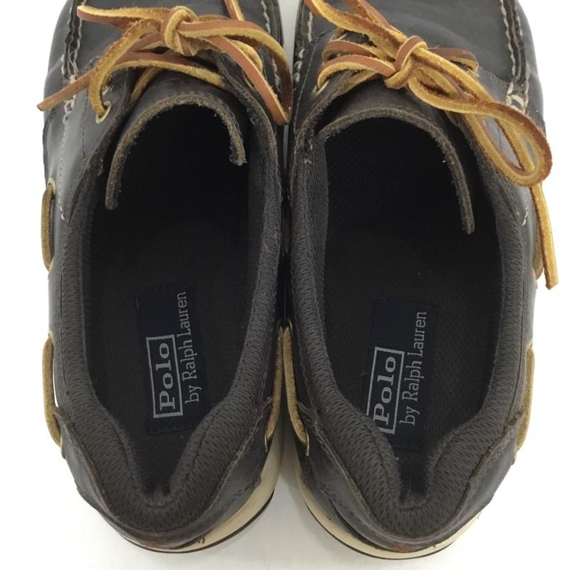 ポロバイラルフローレン Polo by RALPH LAUREN カジュアルシューズ カジュアルシューズ 00000879 デッキシューズ 27.5cm 27.5cm ロゴ、文字 ダークブラウン / ダークブラウン /  メンズ USED 古着 中古 10131032