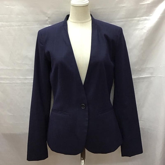 ザラ ZARA ジャケット、上着 ジャケット、ブレザー 2753 121 401 ノーカラー 34 チェック 紺 / ネイビー /  レディース USED 古着 中古 10115875