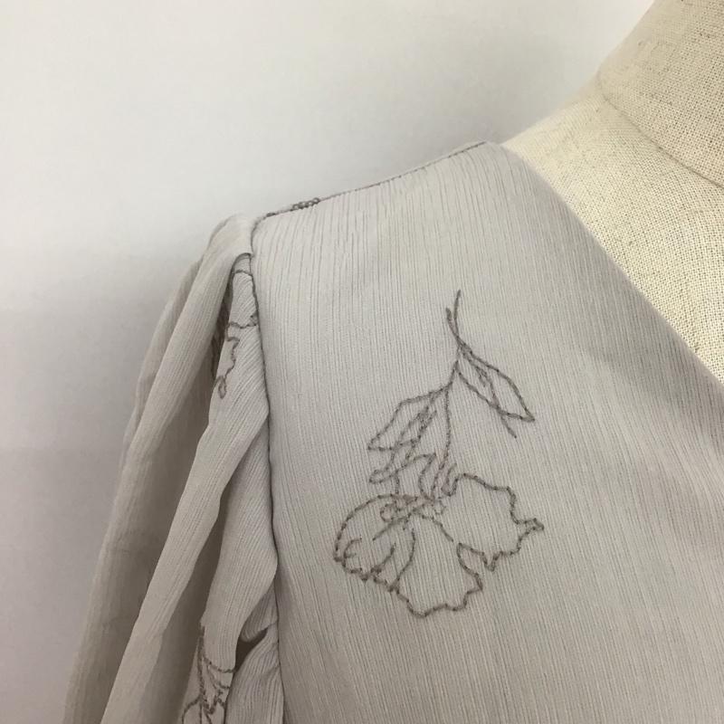 マジェスティックレゴン MAJESTIC LEGON ワンピース ロングスカート 1017069701 エンブロイダリーレディワンピース M 刺繍 灰 / グレー /  レディース USED 古着 中古 10108657