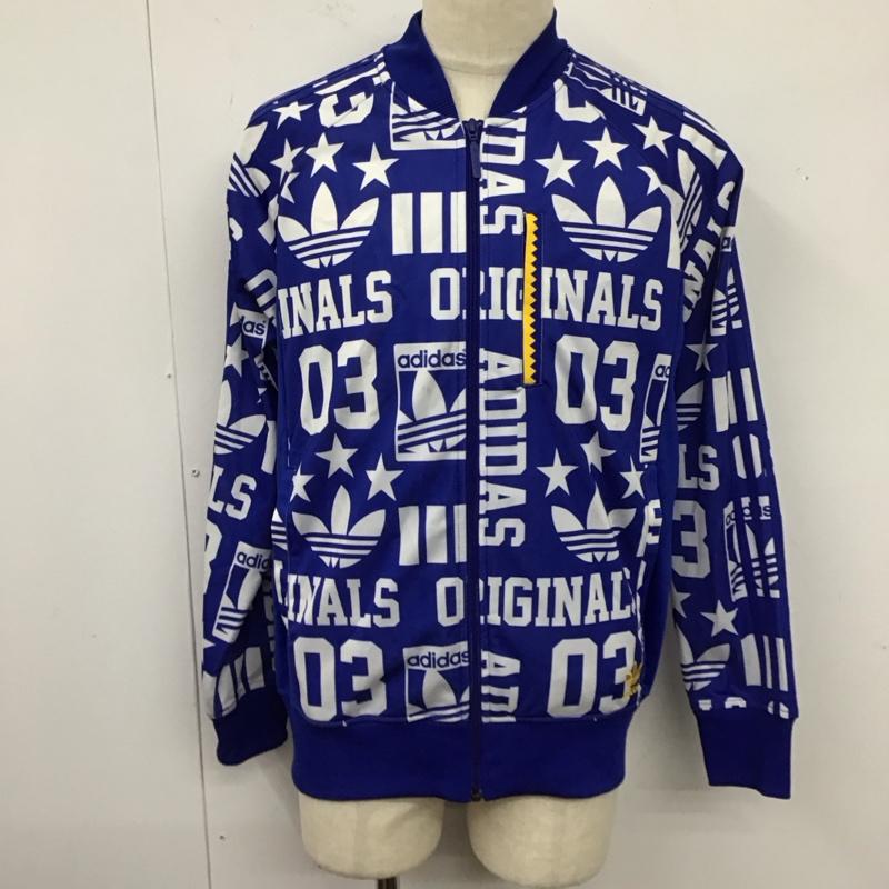 アディダスオリジナルス adidas originals ジャケット、上着 ジャケット、ブレザー ac0474 スーパースタートラックトップジャージ ジップアップジャケット ロゴ、文字 青 / ブルー /  メンズ USED 古着 中古 10124662