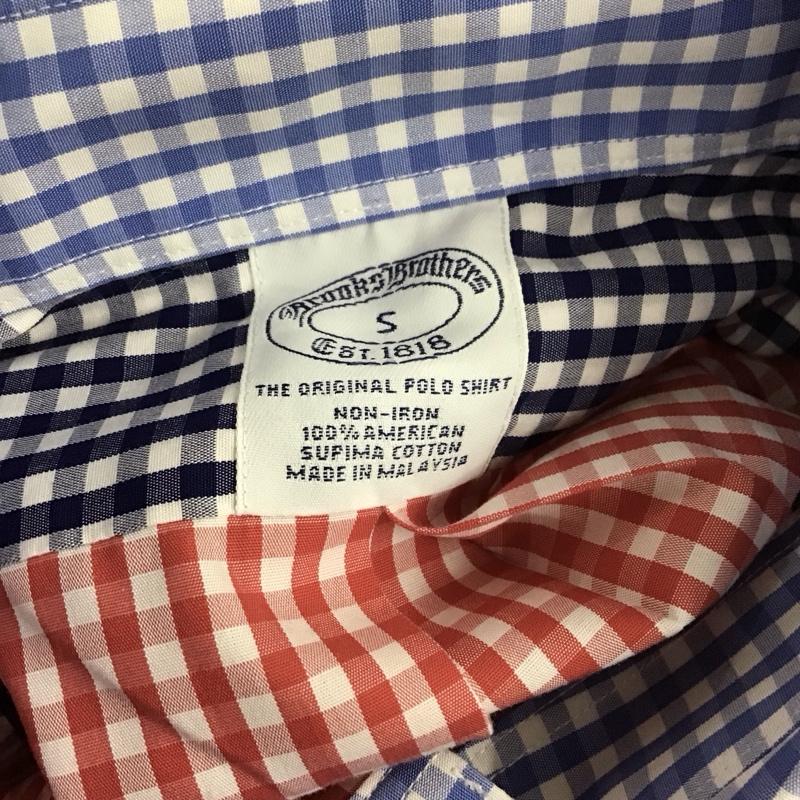 ブルックスブラザーズ BROOKS BROTHERS シャツ、ブラウス 半袖 半袖シャツ チェックシャツ ボタンダウンシャツ S チェック マルチカラー / マルチカラー /  メンズ USED 古着 中古 10111122